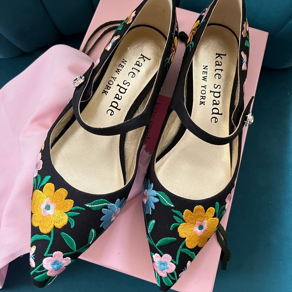 kate spade Women's Black Floral Shoes